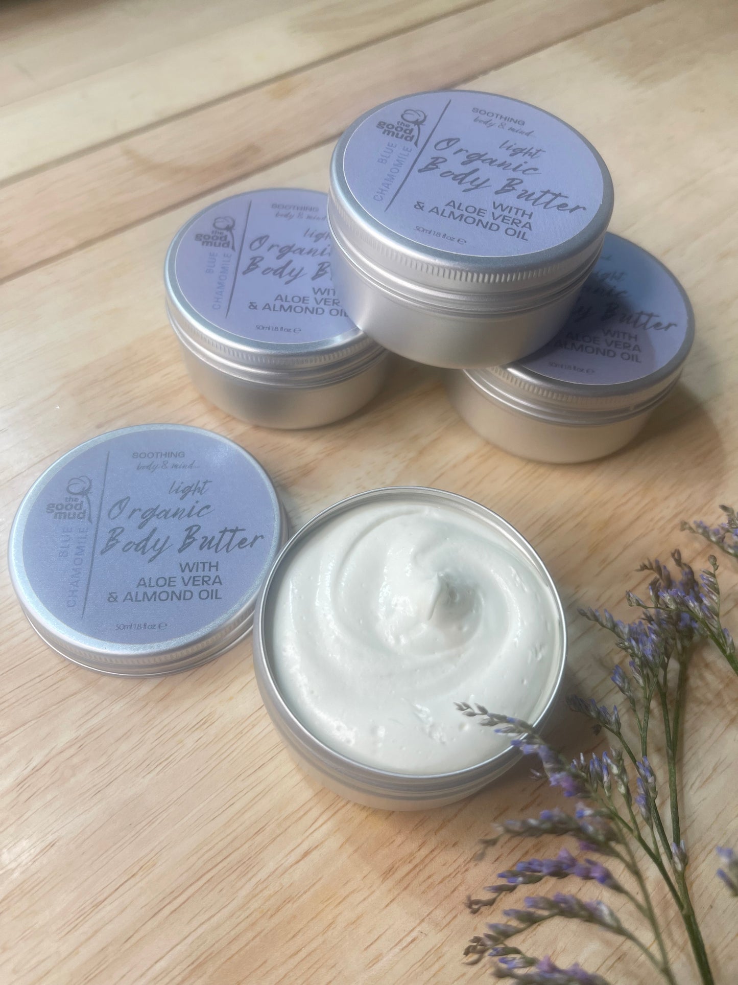 Chamomile Organic Light body butter with Almond oil & Aloe Vera 150ml