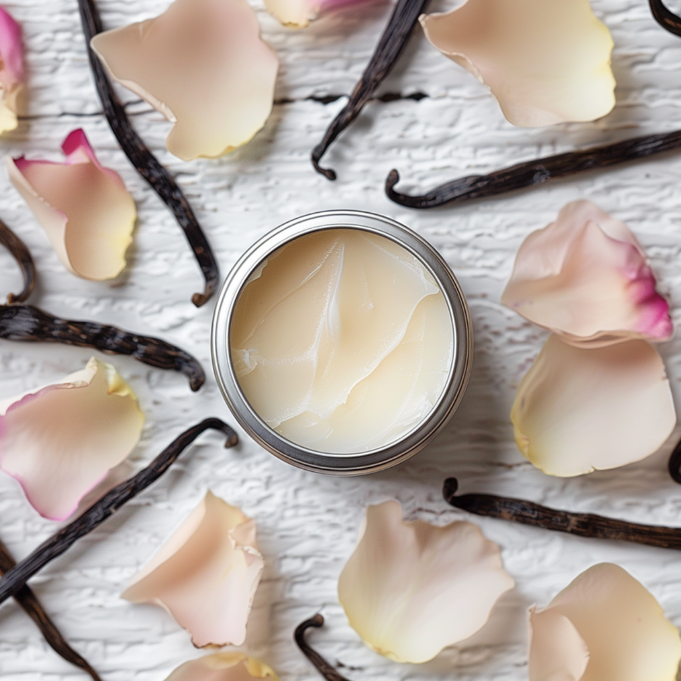 Organic Vegan Lip Balm & Wellbeing tool: Rose Vanilla 15g