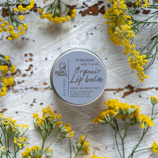 Organic Vegan Lip Balm & Wellbeing tool: Blue Tansy 15g