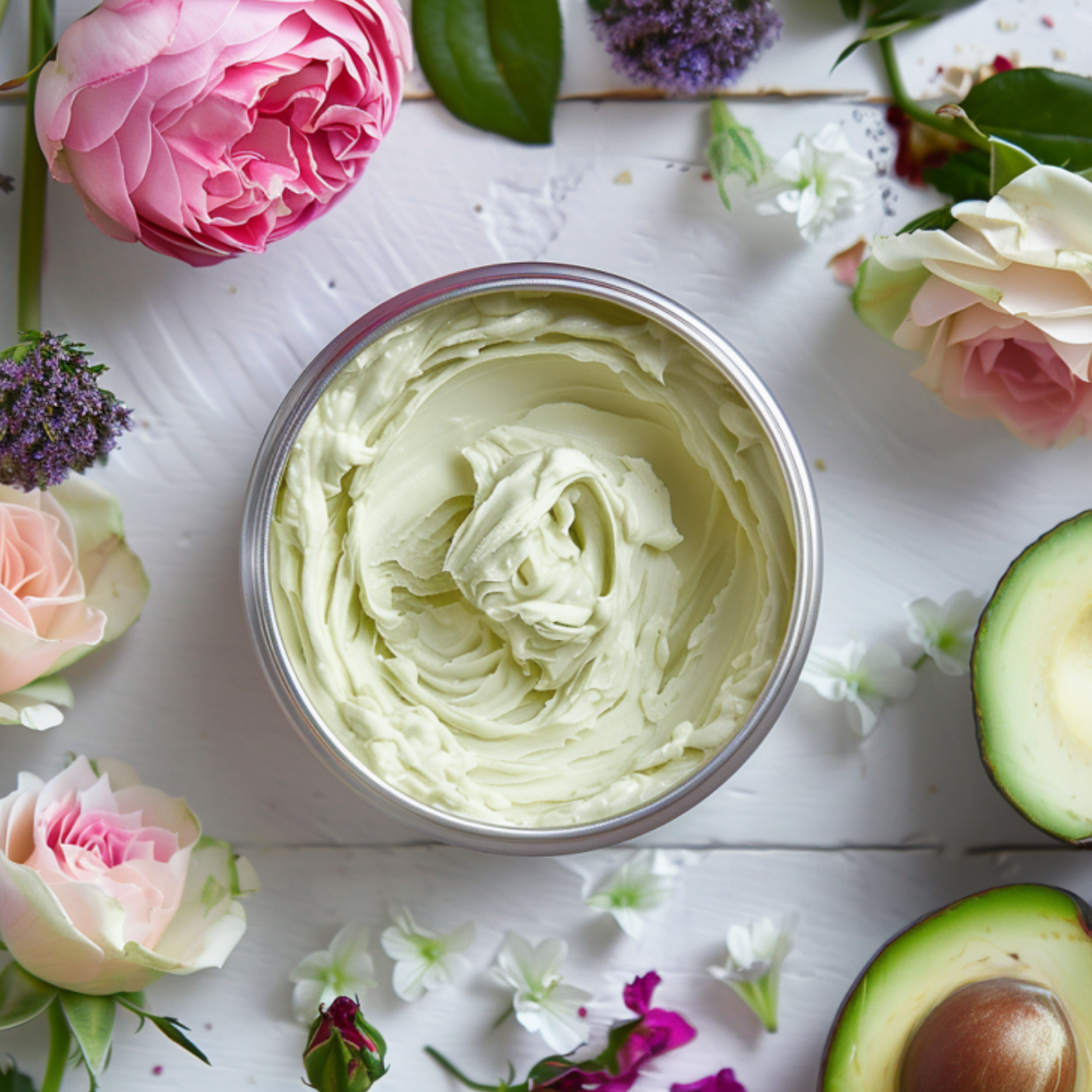 Rose Organic Body Butter with Avocado and Argan Oil 150ml