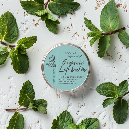 Organic Vegan Lip Balm & Wellbeing tool: Peppermint 15g