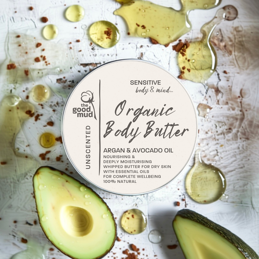 Organic Body Butter with Avocado and Argan Oil (Unscented) 150ml